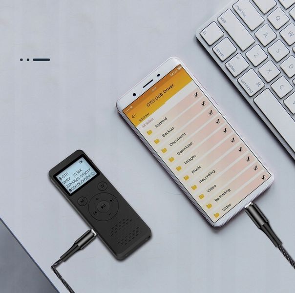 DYKTAFON Szpiegowski PODSŁUCH Dziennikarski 8GB 1536Kbps 110godzin 1.8cala zdjęcie 6