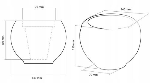 Doniczka okrągła Bauble BVM | Biały Mat, Kolor Biały Mat, Concrette, Wymiary 7.60x11 cm na Arena.pl