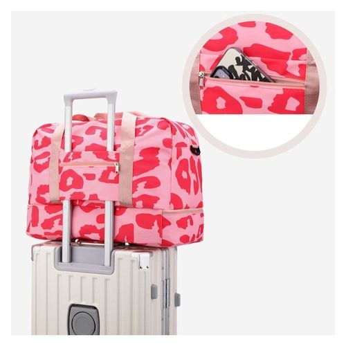 Torba podróżna dwukomorowa różowa PANTERKA 51x25x39cm T264 na Arena.pl
