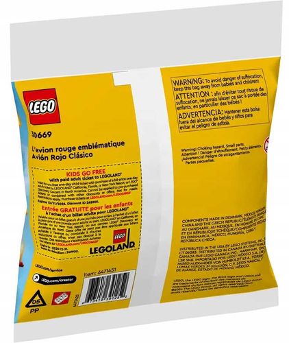 30669 - LEGO Creator - Kultowy czerwony samolot na Arena.pl