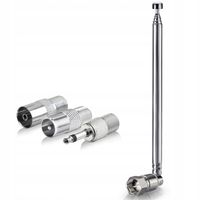 UNIWERSALNA TELESKOPOWA RADIOWA ANTENA FM DO KIN DOMOWYCH WIEŻ + 4