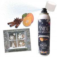 SZTUCZNY ŚNIEG na okna W SPRAYU świąteczny ZAPACHOWY cynamon DEKORACYJNY