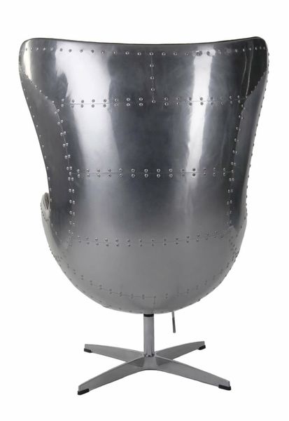 Fotel Jajo aluminium brąz PU zdjęcie 3