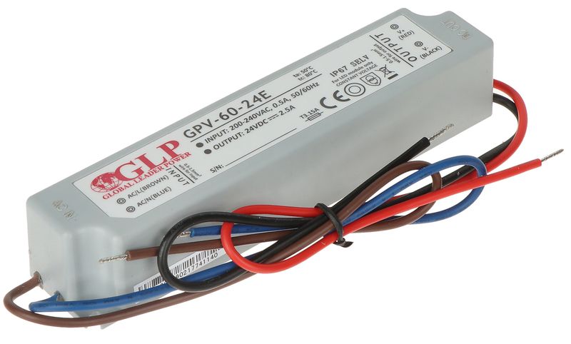 ZASILACZ IMPULSOWY 24V/2.5A/GPV-MINI zdjęcie 2