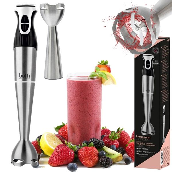 BLENDER RĘCZNY MIKSER ROZDRABNIACZ ROBOT MOC 1200W REGULACJA OBROTÓW TURBO zdjęcie 2