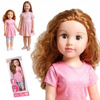 Duża lalka chodząca za rękę księżniczka długie włosy 70 cm JULKA SMILY PLAY