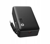 Powerbank SBS 10000mAh 20W LCD z kablem Czarny