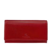 Duży czerwony portfel damski Canaletto ze skóry garbowanej roślinnie PD1602s165 GR RFID