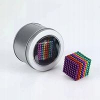 TĘCZA KULKI MAGNETYCZNE CUBE 8 KOLORÓW KULA GADŻET ANTYSTRESOWY 5MM 216 SZT