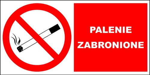 ZI-38 ZNAK TABLICZKA - PALENIE ZABRONIONE  200X400 na Arena.pl