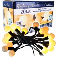 LAMPKI CHOINKOWE KULKI 20 LED 8 FUNKCJI ZEWNĘTRZNE