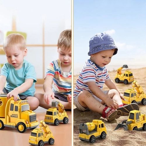 SAMOCHODY BUDOWLANE DLA DZIECI ZESTAW AUT TIR KOPARKA BETONIARKA ZABAWKA na Arena.pl