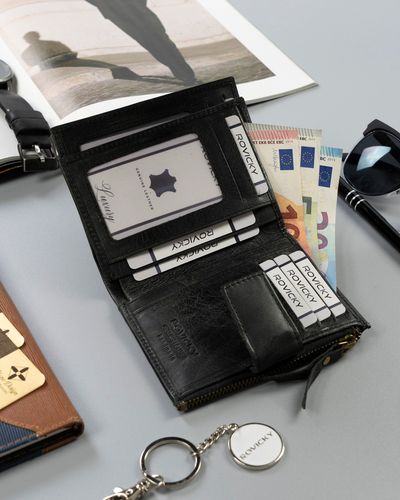 skórzany portfel męski w stylu retro - rovicky na Arena.pl