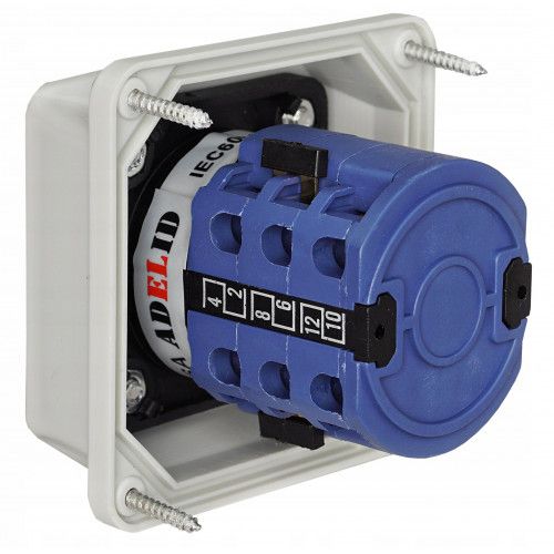 ŁĄCZNIK KRZYWKOWY 16A L-0-P 3P IP65 OBUDOWA 70x70 na Arena.pl