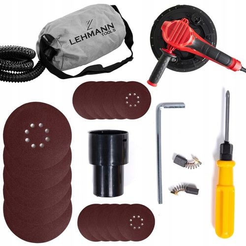 SZLIFIERKA DO GIPSU GŁADZI TYNKÓW TYNKU LED PRO Z ODSYSANIEM PYŁU na Arena.pl