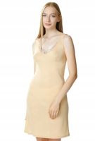 Halka damska Adela z ładnym dekoltem pod sukienkę 44 Beżowy