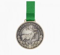 Medal myśliwski ze wstążką Premium Król Polowania - Byk