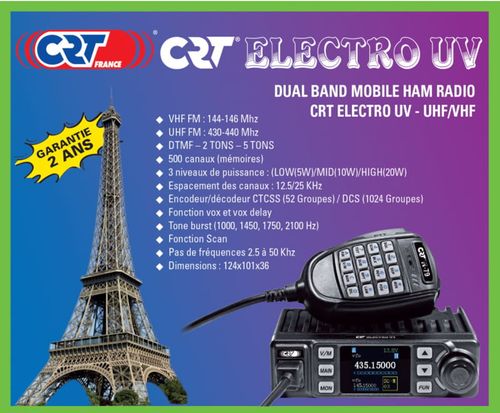 Radio dual band CRT Electro UV VHF/UHF na Arena.pl