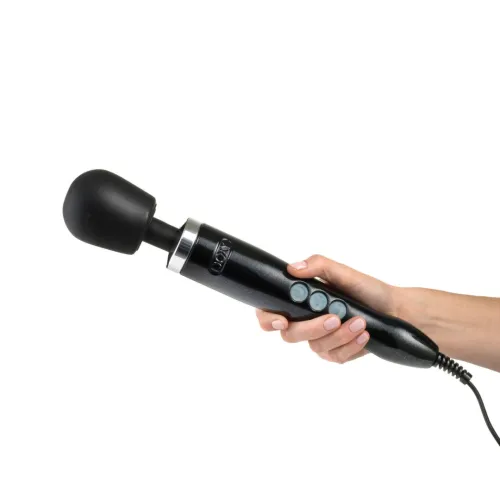 doxy die cast wand massager black - luksusowy masażer z aluminium na Arena.pl