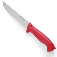nóż rzeźniczy haccp do surowego mięsa 290mm - czerwony - hendi 842423