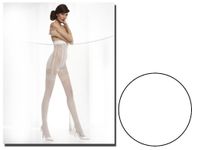 Rajstopy ślubne Grazia imitują gorset pończochy 1-2 Bianco