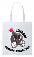 Dla Dziewczyny Żony Torba Eco Biała Shopper Z Nadrukiem Ze Zdjęciem