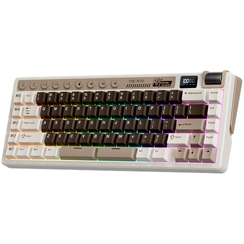 ROYAL KLUDGE RK M70 Mocha Grey Gaming Keyboard Beige switch na Arena.pl