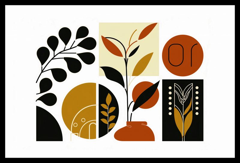 Plakat 45x30cm Kolaż Botaniczny zdjęcie 2