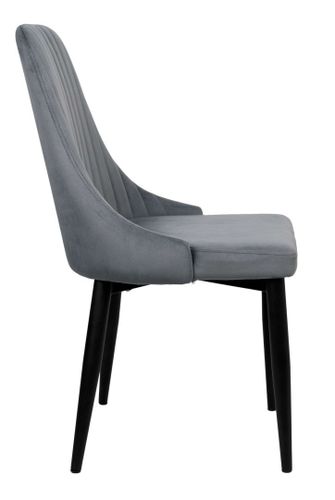 Krzesło welurowe LORIENT VELVET grafitowe na Arena.pl
