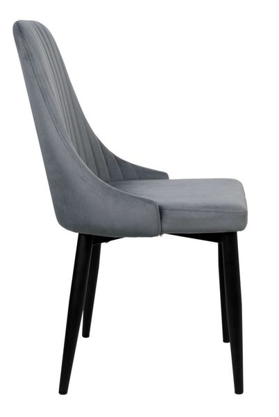 Krzesło welurowe LORIENT VELVET grafitowe zdjęcie 4