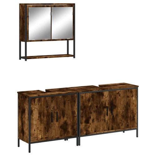 3-częściowy zestaw mebli łazienkowych, przydymiony dąb na Arena.pl