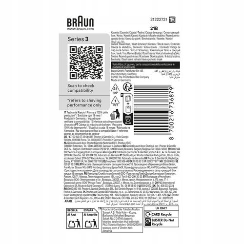 Braun Series 3 21B, Oryginalna zamienna głowica do golarki na Arena.pl