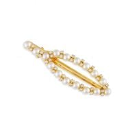 Spinka do włosów z perełkami i cyrkoniami 7 cm