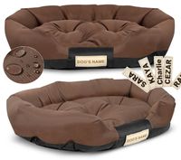 Legowisko dla psa 130x105 cm personalizowane wodoodporne brązowe