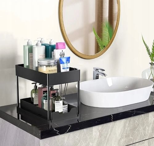 ORGANIZER POD ZLEW 2 POZIOMOWY WYSUWANA PÓŁKA REGAŁ STOJAK DO KUCHNI na Arena.pl