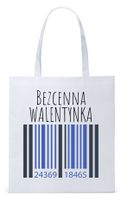 Walentynki Dla Dziewczyny Torba Eco Biała Shopper Z Nadrukiem Ze Zdjęciem