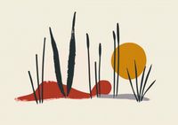 Plakat 84x59,5cm Trzcina przy Zachodzie