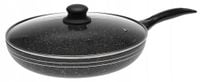 PATELNIA GRANITOWA Nieprzywierająca 22cm INDUKCJA GAZ Z Pokrywką 8810