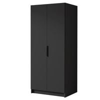 Szafa BODRUM I 100 cm - pojemna garderoba - CZARNY+CZARNY