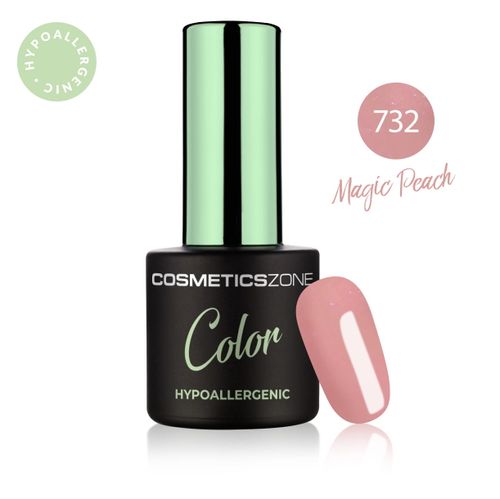 Lakier hybrydowy hipoalergicznybrzoskwiniowy z drobinkami 7ml - 732 na Arena.pl