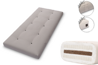 Materac 90x200 z kokosem i 2x lateks - Futon Comfort Relax - Szary