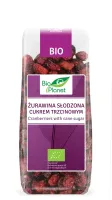Żurawina SŁodzona Cukrem Trzcinowym BIO 100 g - BIO Planet