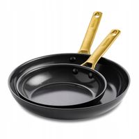 Patelnie ceramiczne PADOVA Black 20 cm + 26 cm GreenPan