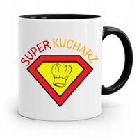 Kubek Czarny Prezent Dla Super Kucharza Kucharki Z Nadrukiem Ze Zdjęciem