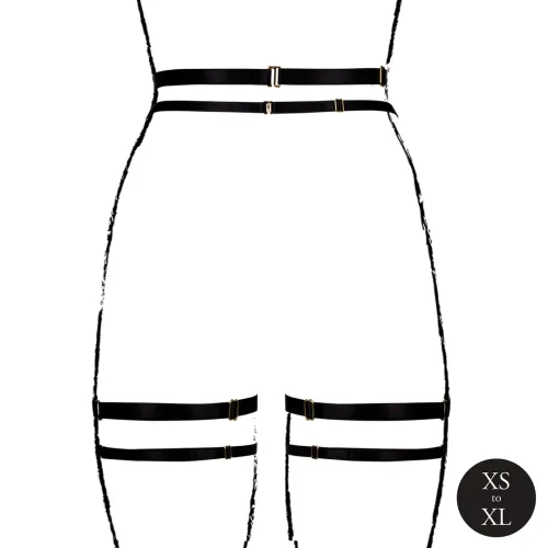 shots double strap pas garter regulowany czarny one size na Arena.pl