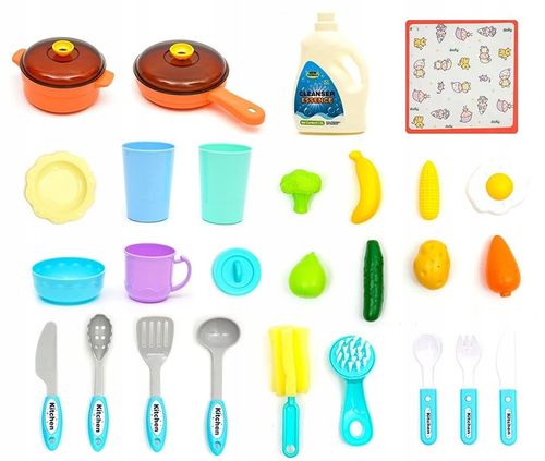 ZLEW NA WODĘ ZLEWOZMYWAK KUCHNIA DLA DZIECI AKCESORIA 2W1 na Arena.pl