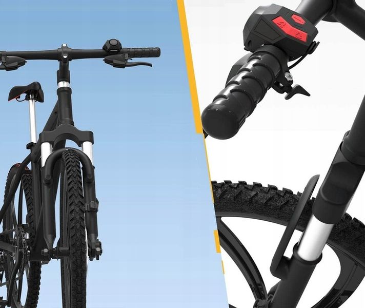 Elektryczny klakson dzwonek rowerowy|120 dB|Wodoodporny IPX4|USB zdjęcie 3