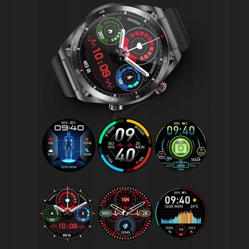 SMARTWATCH ZEGAREK MĘSKI GLUKOZA POMIAR CUKRU EKG CIŚNIENIE MENU POLSKIE na Arena.pl
