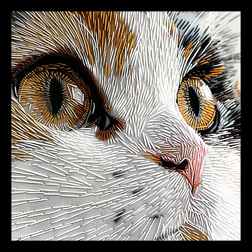 Plakat 30x30cm Nitkowany Kot na Arena.pl