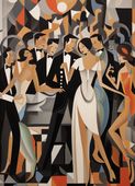 Plakat 20,5x28,4cm Bal w Art Deco